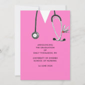 看護学校卒業のお知らせ 案内状 (正面)