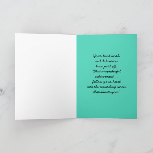 看護学校卒業カード カード (内部)