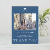 看護学校卒業シンプルのモダン写真 サンキューカード (スタンド正面)
