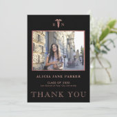 看護学校卒業シンプルのモダン写真 サンキューカード (スタンド正面)