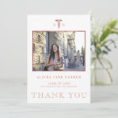 看護学校卒業シンプルのモダン写真 サンキューカード (スタンド正面)