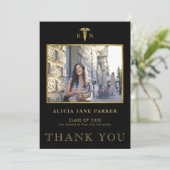 看護学校卒業シンプルのモダン写真 サンキューカード (スタンド正面)