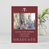 看護学校卒業シンプルのモダン写真 案内状 (スタンド正面)