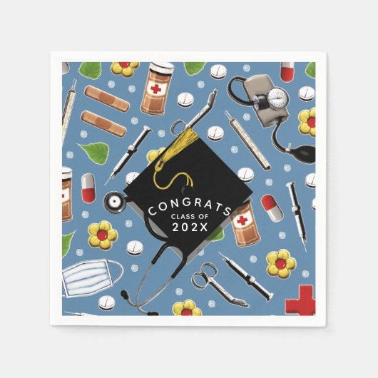 看護学校卒業ナプキン スタンダードカクテルナプキン (正面)