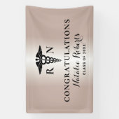 看護学校卒業バラモダン金ゴールド  横断幕 (縦)