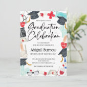 看護学校卒業パーティー招待状 招待状 (スタンド正面)