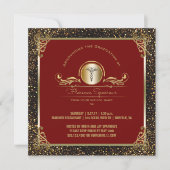 看護学校卒業パーティー|ピン止め式 招待状 (正面)