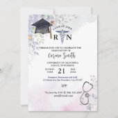 看護学校卒業フローラパーティー植物学 招待状 (正面)