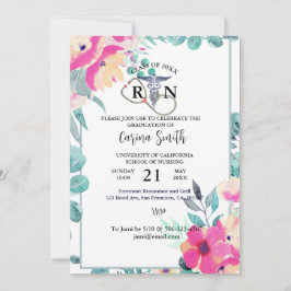 看護学校卒業フローラパーティー 招待状