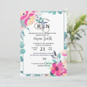 看護学校卒業フローラパーティー 招待状 (スタンド正面)
