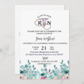 看護学校卒業フローラ春招待状 シーズンカード (正面/裏面)