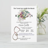 看護学校卒業ミニマリストぼほフローラ 招待状 (スタンド正面)