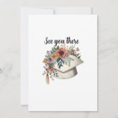 看護学校卒業ヴィンテージボホフローラ 招待状 (裏面)