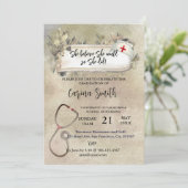 看護学校卒業ヴィンテージボホフローラ 招待状 (スタンド正面)