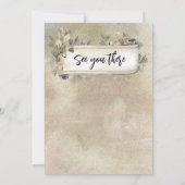 看護学校卒業ヴィンテージボホフローラ 招待状 (裏面)