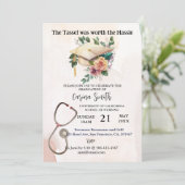 看護学校卒業ヴィンテージボホフローラ 招待状 (スタンド正面)