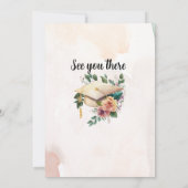 看護学校卒業ヴィンテージボホフローラ 招待状 (裏面)