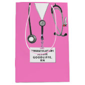 看護学校卒業中抱き枕 ミディアムペーパーバッグ (正面)