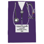 看護学校卒業中抱き枕 ミディアムペーパーバッグ (正面)