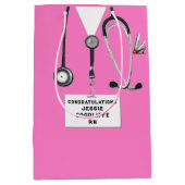 看護学校卒業中抱き枕 ミディアムペーパーバッグ (正面)