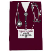 看護学校卒業中抱き枕 ミディアムペーパーバッグ (正面)