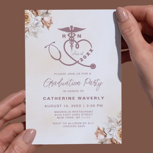 看護学校卒業党招待状 招待状