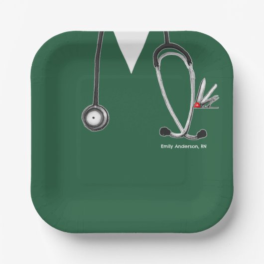 看護学校卒業党紙プレート ペーパープレート (正面)