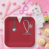 看護学校卒業党紙プレート ペーパープレート (パーティー)