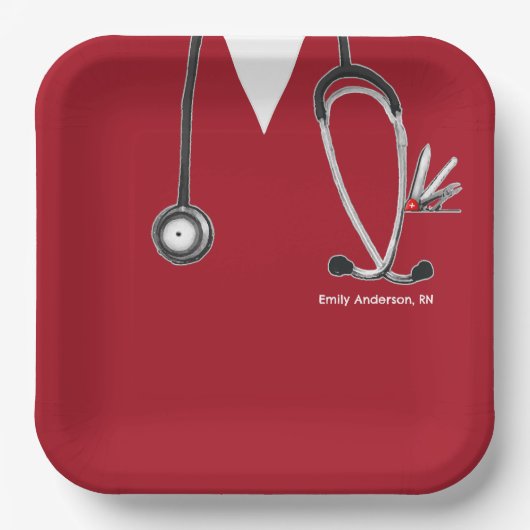 看護学校卒業党紙プレート ペーパープレート (正面)