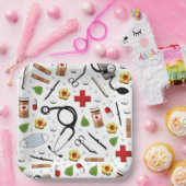 看護学校卒業党紙プレート ペーパープレート (パーティー)