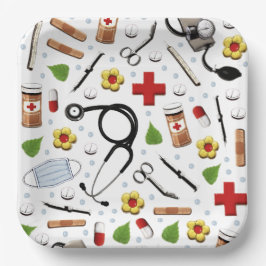 看護学校卒業党紙プレート ペーパープレート