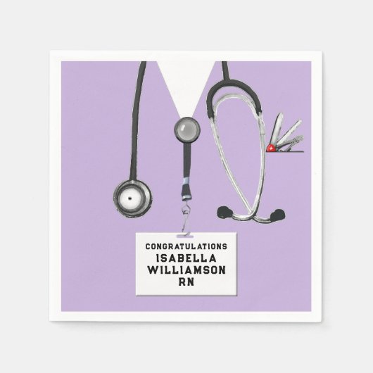 看護学校卒業党 スタンダードカクテルナプキン (正面)