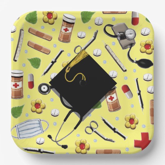 看護学校卒業党 ペーパープレート (正面)