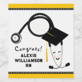 看護学校卒業党 ワインラベル (シングルラベル)