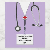 看護学校卒業党 ワインラベル (シングルラベル)