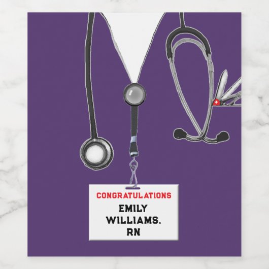 看護学校卒業党 ワインラベル (シングルラベル)