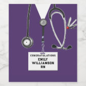 看護学校卒業党 ワインラベル (シングルラベル)