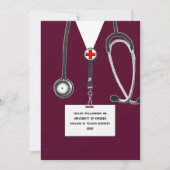 看護学校卒業党 招待状 (正面)