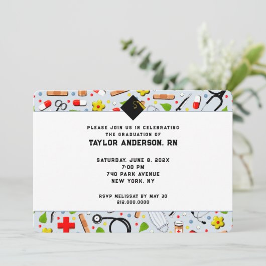 看護学校卒業党 招待状 (スタンド正面)