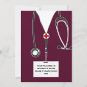 看護学校卒業党 招待状 (正面)