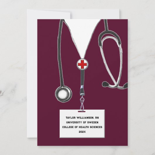 看護学校卒業党 招待状 (正面)