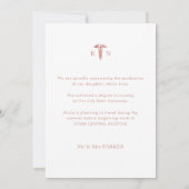 看護学校卒業写真バラ金ゴールド 案内状 (裏面)