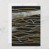 看護学校卒業写真 ブラック ゴールド 卒業 招待状 (裏面)