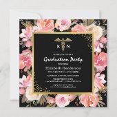 看護学校卒業写真 招待状 (正面)