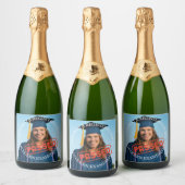 看護学校卒業式パーティー合格nclex試験 スパークリングワインラベル (ボトル)