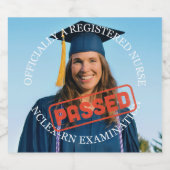 看護学校卒業式パーティー合格nclex試験 スパークリングワインラベル (シングルラベル)