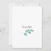 看護学校卒業式ミニマルな緑 招待状 (裏面)