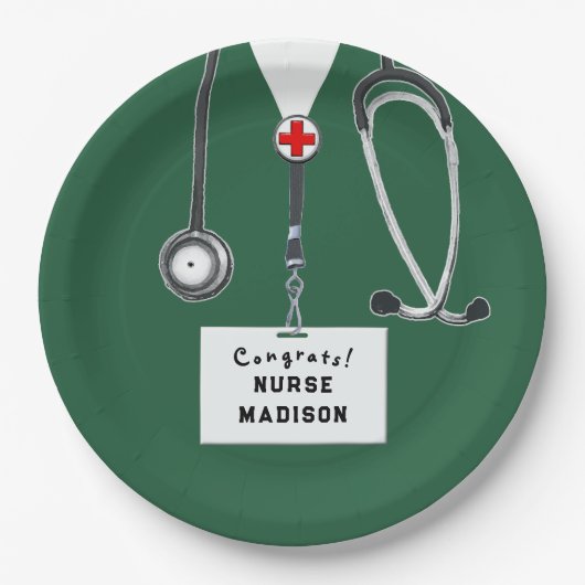 看護学校卒業式 ペーパープレート (正面)