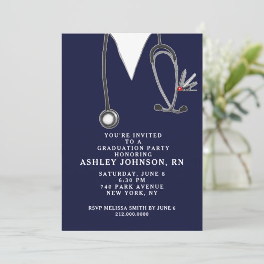 看護学校卒業式 招待状 (スタンド正面)