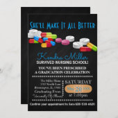 看護学校卒業招待状 招待状 (正面/裏面)